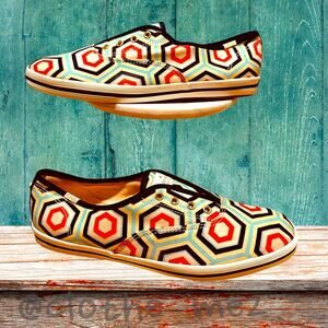 Keds x Kate Spade New York - Champion Laceless Geometric Slip ons, size 9, EUC